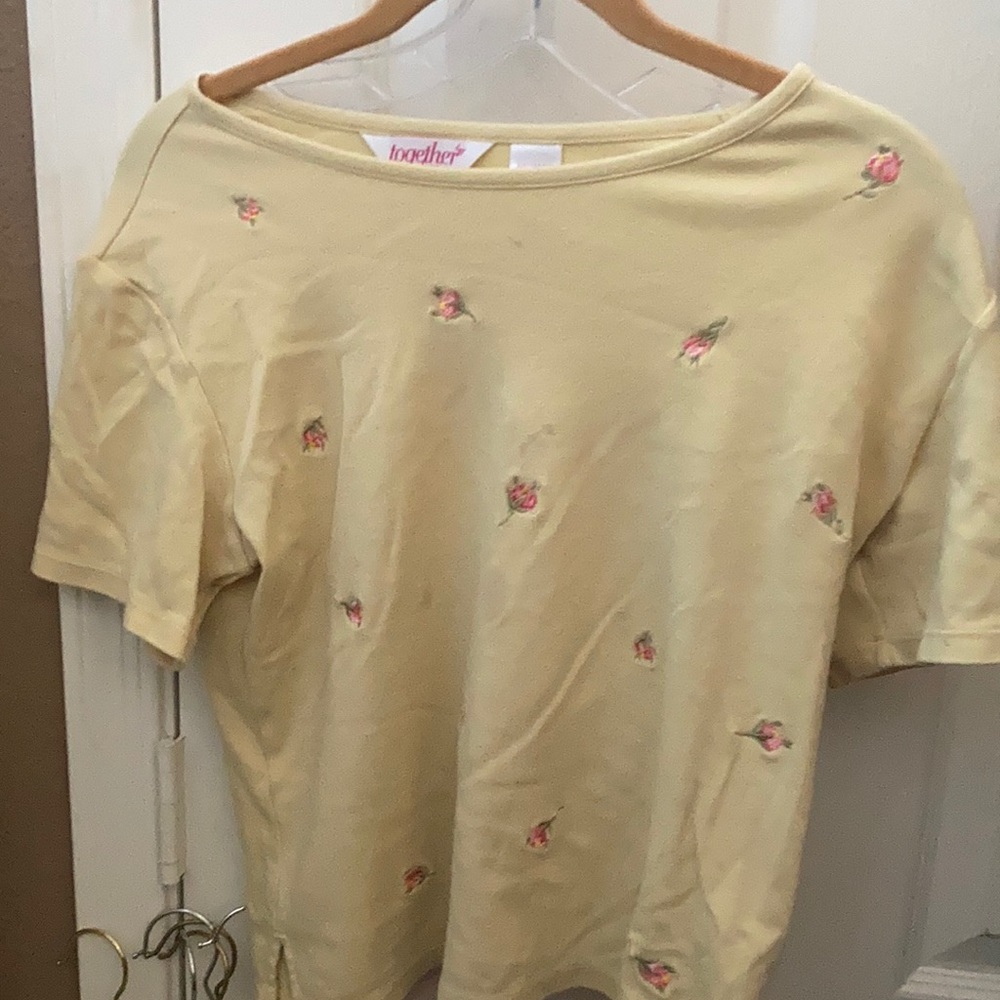 Together classics embroidered tee petite small